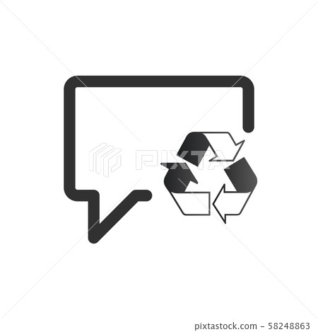 recycle chat bubble icon design. Stock Vector recycle chat bubble icon design. Stock Vector 58248863