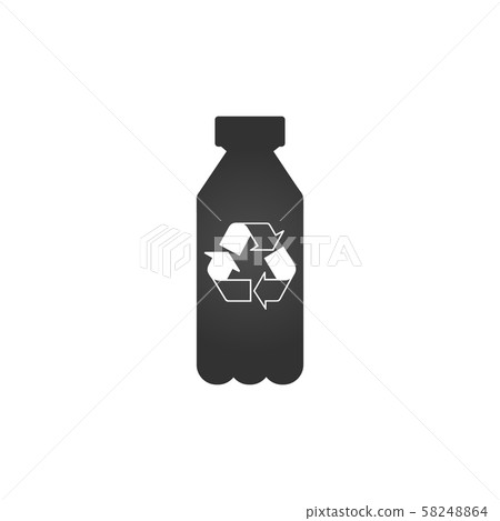 plastic bottle with recycle sign. Stock Vector plastic bottle with recycle sign. Stock Vector 58248864