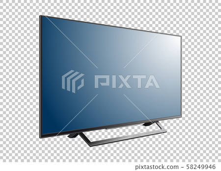 LED television screen on background vector 58249946