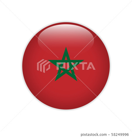Morocco flag on button 58249996