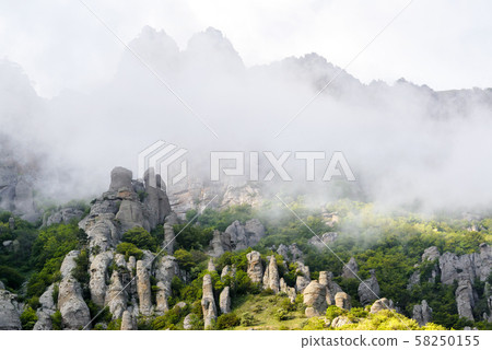 Valley of Ghosts of misty Demerdji mountain, 58250155