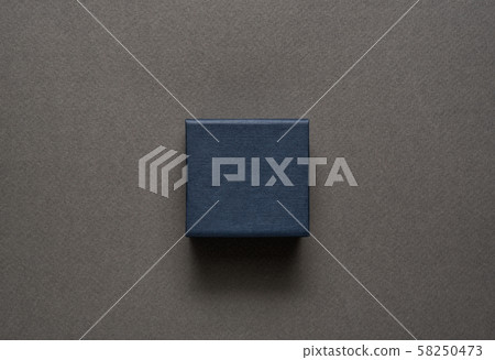 Small closed black jewelry box. Present. Black Small closed black jewelry box. Present. Black 58250473
