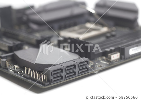 SATA connector on motherboard PC SATA connector on motherboard PC 58250566