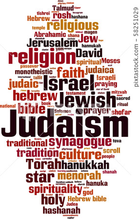 Judaism word cloud 58251029