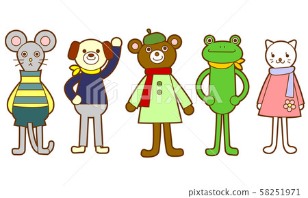 Animal character illustration set Animal character illustration set 58251971