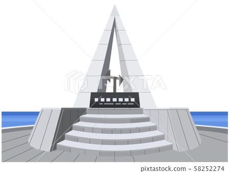 Northernmost sightseeing spot illustration icon series 58252274