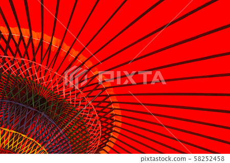 Close up of red field umbrella Close up of red field umbrella 58252458