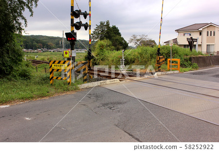 Railroad crossing at the nearest to Hiyama Station (1) Railroad crossing at the nearest to Hiyama Station (1) 58252922