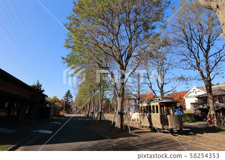 Hokkaido, Sapporo, Hokkaido's pioneering village in autumn 58254353