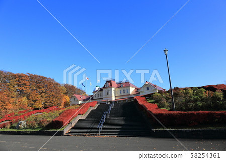 Hokkaido, Sapporo, Hokkaido's pioneering village in autumn 58254361