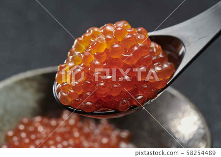 Fresh and delicious salmon roe 58254489