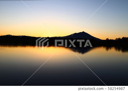 Mount Tsukuba shining in the morning sun Mount Tsukuba shining in the morning sun 58254987