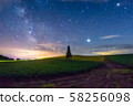 Christmas tree tree and Milky Way 58256098