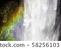 A rainbow over Kegon Falls 58256103