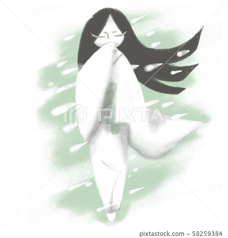 A snow woman 58259384