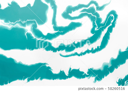 Acrylic Fluid Art. Tranquil green waves and swirls Acrylic Fluid Art. Tranquil green waves and swirls 58260516