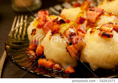 Potato dumplings stuffed with meat 58261073