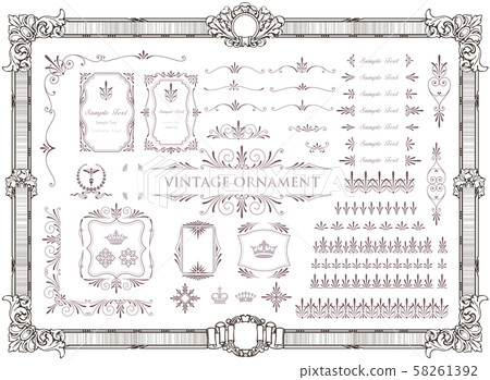 Vintage ornament set 08 58261392