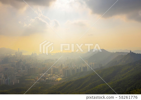 landscape of lowloon view at kowloon peak, hk 58261776