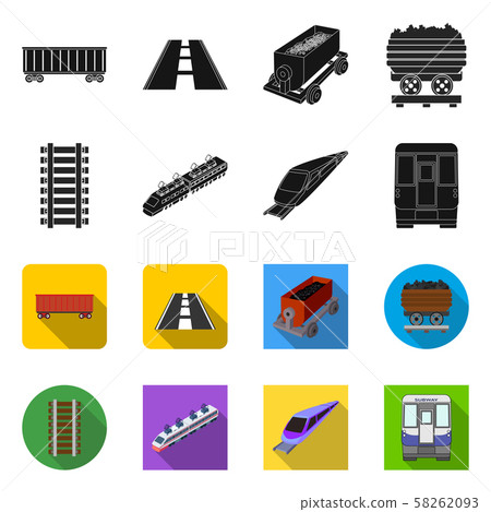 Isolated object of railroad and train icon. Set... - Stock Illustration ...