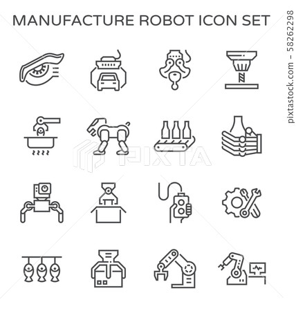 robot production icon 58262298