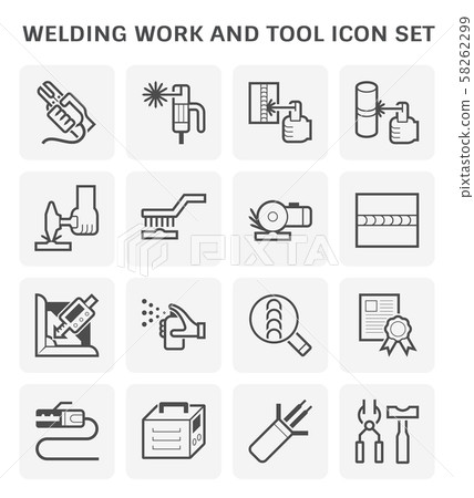 welding work icon 58262299