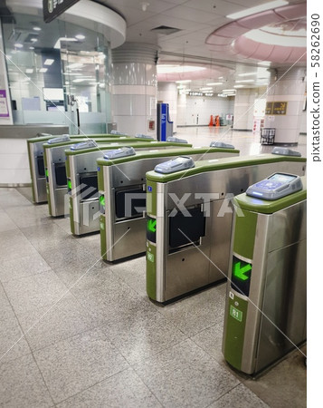 Subway station ticket gates Subway station ticket gates 58262690