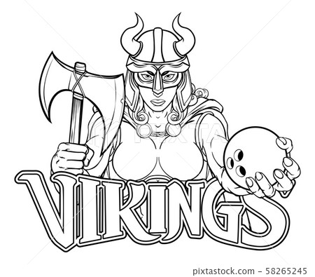 Viking Female Gladiator Bowling Warrior Woman 58265245