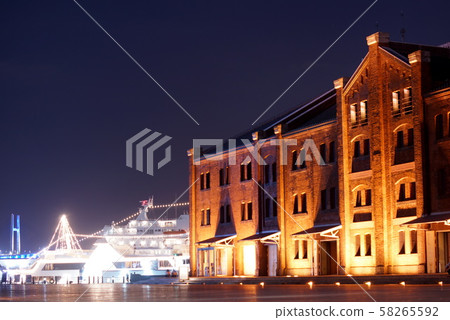 Night view of Yokohama Red Brick Warehouse Night view of Yokohama Red Brick Warehouse 58265592