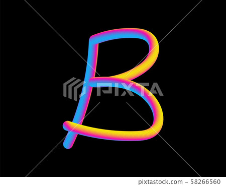 Letter B. Abstract Letter Blend Line. Logo symbol Letter B. Abstract Letter Blend Line. Logo symbol 58266560