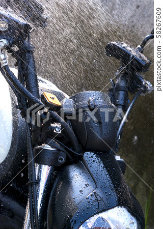 Car wash of motorcycle bike 58267609