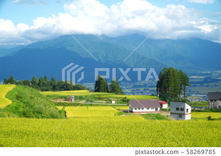 魚沼市田園風光 58269785