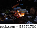 Cheese fondue on the barbecue 58271730