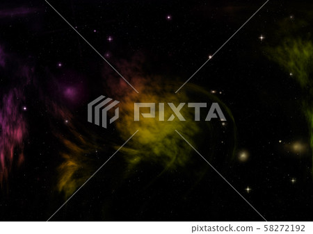 Star field in space and a nebulae. 3D rendering Star field in space and a nebulae. 3D rendering 58272192