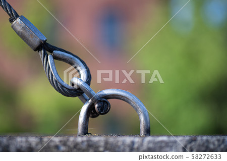 Wires and anchors supporting the bridge Wires and anchors supporting the bridge 58272633