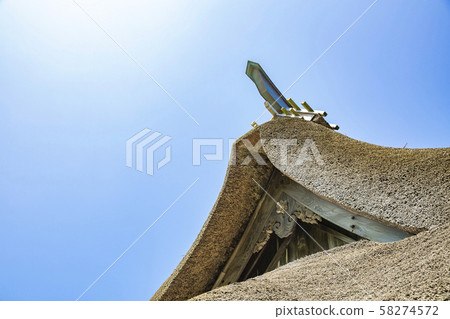 Thatched roof shrine Thatched roof shrine 58274572