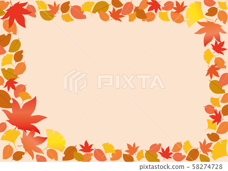 Autumn frame fallen leaves autumn leaves Autumn frame fallen leaves autumn leaves 58274728