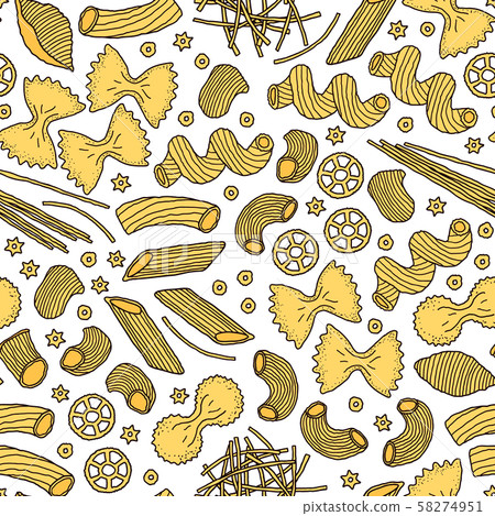 pattern with pasta - Stock Illustration [58274951] - PIXTA