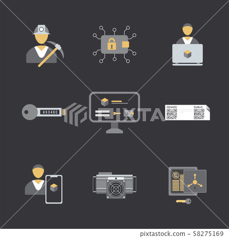 cryptocurrency blockchain technology concept. 58275169