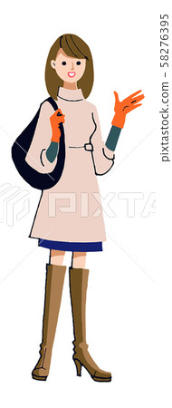 A young woman in a coat 58276395
