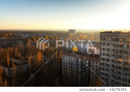 Abandoned Cityscape in Pripyat, Chernobyl Exclusion Zone 2019 Abandoned Cityscape in Pripyat, Chernobyl Exclusion Zone 2019 58276765