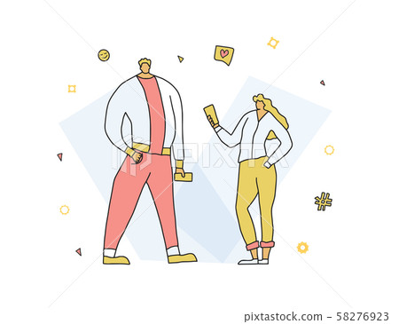 Young adult characters isolated Vector flat design Young adult characters isolated Vector flat design 58276923