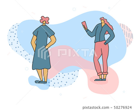 Young adult characters isolated Vector flat design Young adult characters isolated Vector flat design 58276924