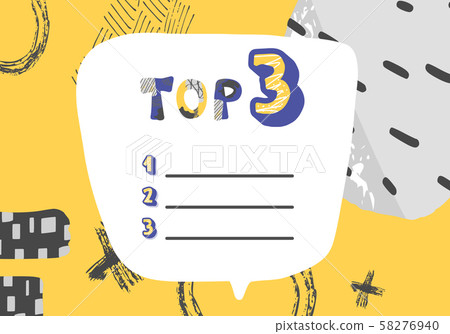 Top 3 list blank. Vector template dsign. Top 3 list blank. Vector template dsign. 58276940