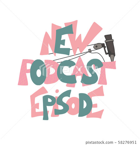 Podcast concept. Vector social media blog design. 58276951