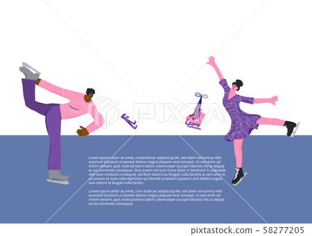 Figure skaters. Athletes on the rink Vector design Figure skaters. Athletes on the rink Vector design 58277205