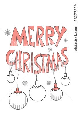 Merry Christmas. Story post with hand drawn text. Merry Christmas. Story post with hand drawn text. 58277259