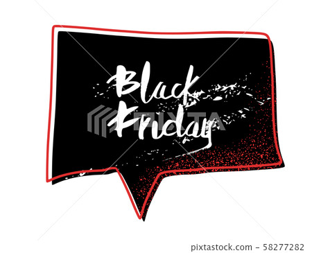 Black Friday sale text with speech bubble. Black Friday sale text with speech bubble. 58277282