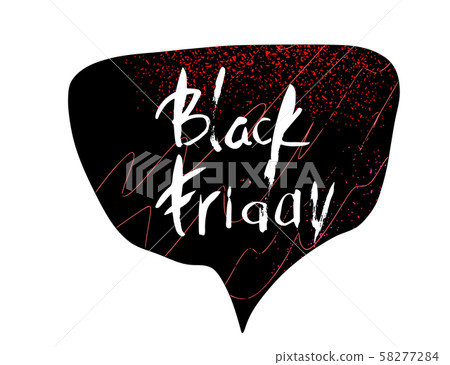 Black Friday sale text with speech bubble. Black Friday sale text with speech bubble. 58277284