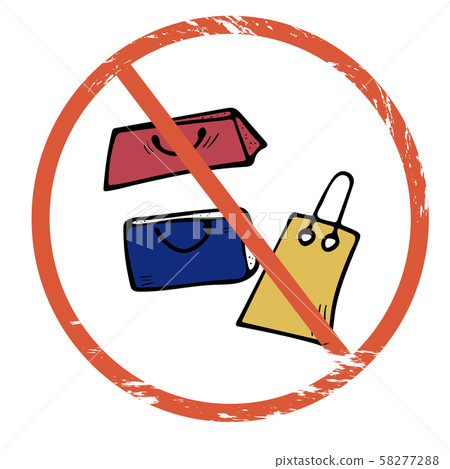 Buy nothing sign. Vector anti sale symbol. Buy nothing sign. Vector anti sale symbol. 58277288